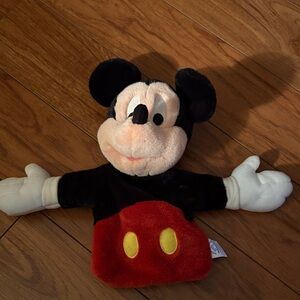 Mickey Mouse Plush Hand Puppet - Red and Black
